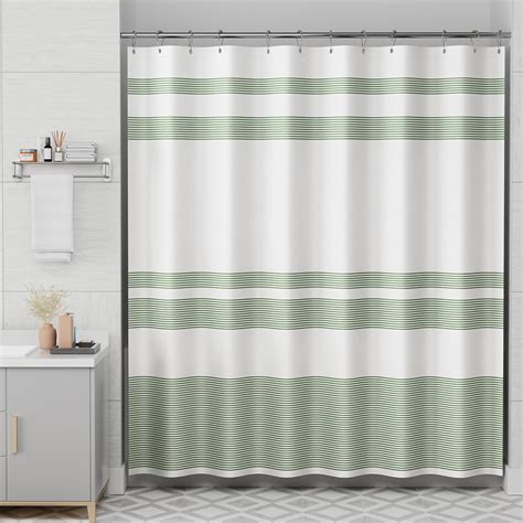 Amazon Shower Curtain Washable Cloth Sage Green Shower Curtain