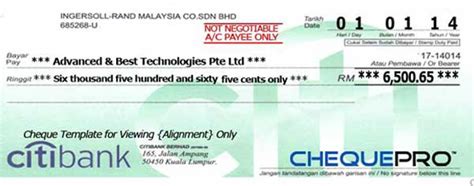 Citibank Sample Cheque