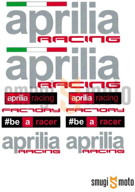 Naklejki Aprilia Racing X Cm Smugi Moto