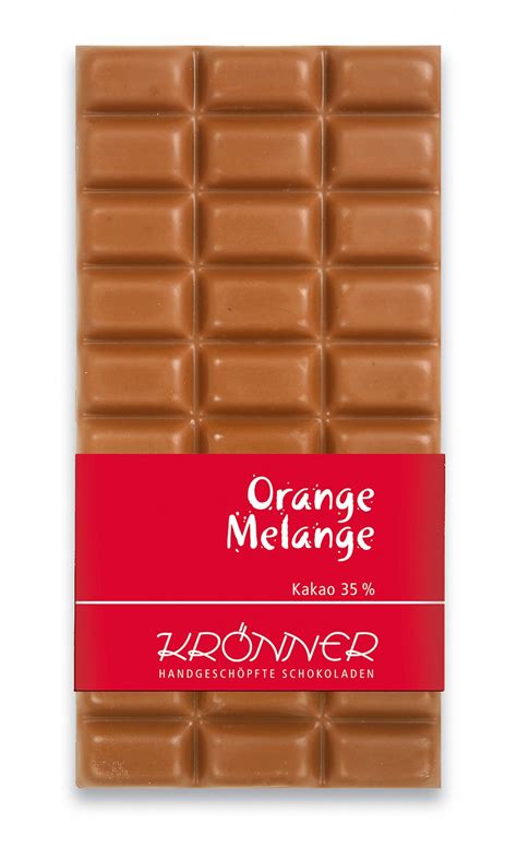 Edel Vollmilch Schokolade Mit Orangengeschmack Confiserie