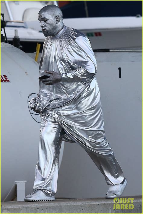 Kanye West Gets Covered In Silver Paint For Mary Opera Performance In