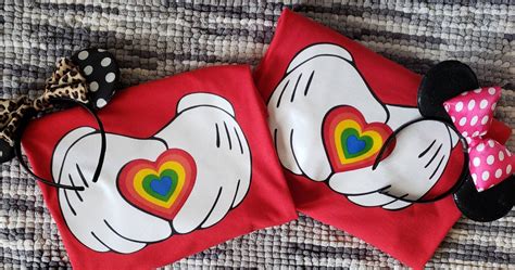 Rainbow Heart Mickey Hands Tshirt LGBTQ Gay Pride Disney Etsy
