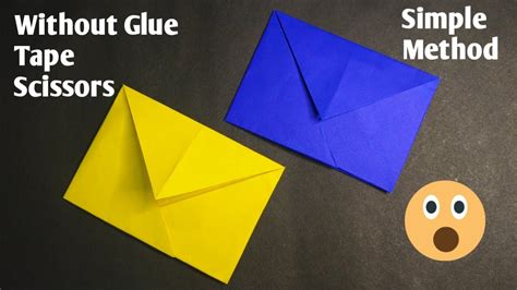 How To Make Paper Envelope At Home Without Glue Tape Scissors YouTube