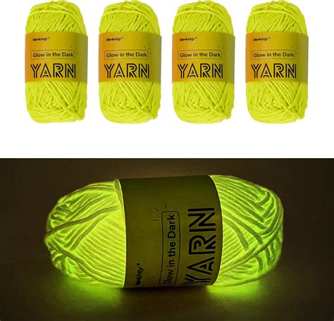 Amazon Verkinly Rolls Glow In The Dark Yarn For Crochet