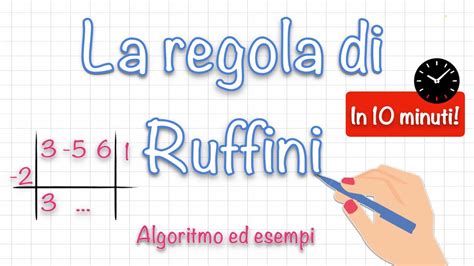 La Regola Di Ruffini In Minuti La Divisione Tra Polinomi Con L