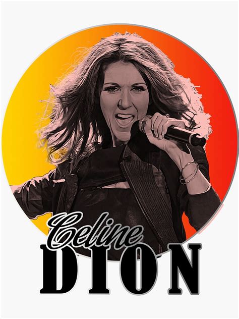 Celine Dion Portrait Fan Art Design Sticker By Luciarazo Redbubble