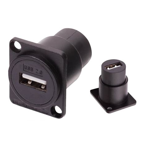 Panel Mount Connector D Type Usb 2 0 Female Socket Pusb2 0 Bnc Connector And Audio Connector