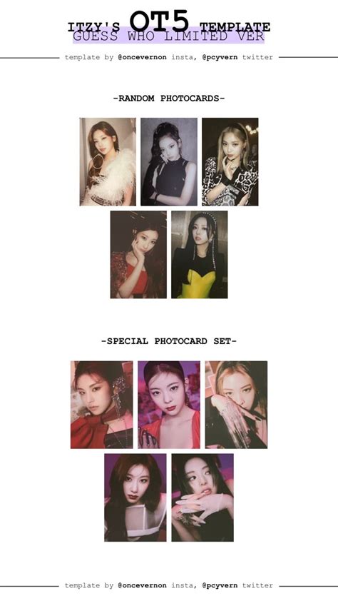 Guess Who South Korean Girls Korean Girl Groups Photocard Itzy