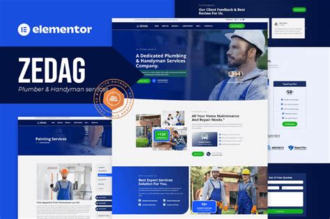 Zedag - Plumber & Handyman Services Elementor Pro Template Kit