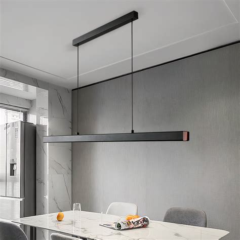 Lustre Billard Noir Led Au Design Moderne Et Pur Luminaires Tendance