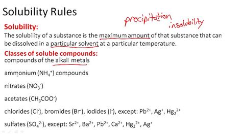 Predicting Precipitates Using Solubility Rules Ck 12 Foundation