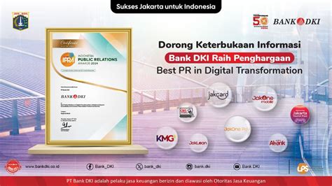 Bank DKI Raih Penghargaan Best PR In Digital Transformation Stabilitas