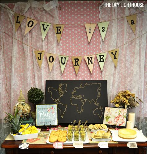 How To Throw A Travel Themed Bridal Shower On A Budget Travel Theme