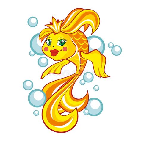 Gold Fish Vector Illustration Stock Vector Illustration Of Icon