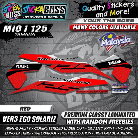 Mio i 125 Malaysian Decals ( Ver3 Ego Solariz )【WITH FREEBIES】Malaysia ...