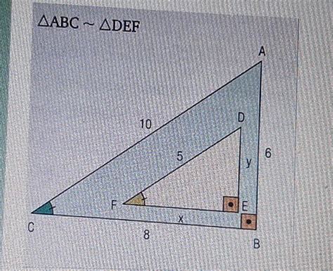 Determine Os Valores De X E Y Sabendo Que Abc Ao Triangulo Def Br