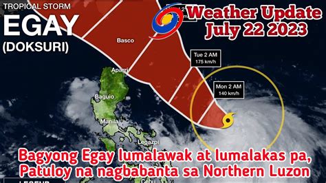 Weather Update July 23 2023 Bagyong Egay Lumawak At Lumakas Pa