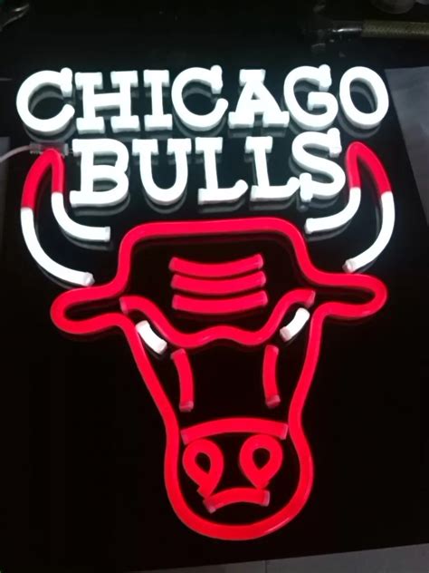 Nba Chicago Bulls Led Neon Sign For Decoration Novelty Lighting