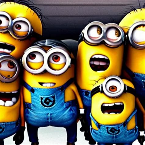 Despicable Me Minions Standing Next To Adolf Hitler Stable Diffusion