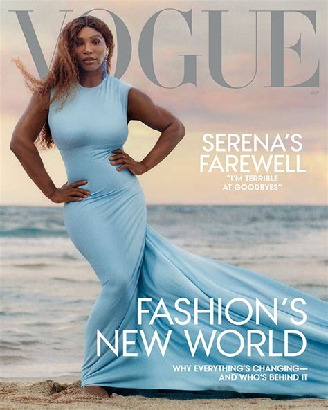 Serena Williams Blue Dress On ‘vogue Cover Photos Hollywood Life