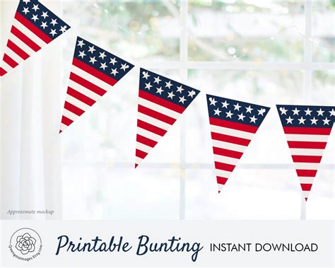 American Flag Bunting Banner Stars And Stripes Independence Day Ideas