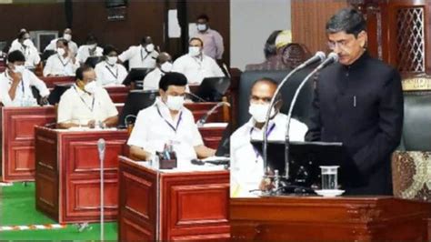 Tamil Nadu Assembly Session Governor Rn Ravi Refuses To Read Customary