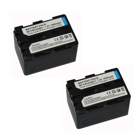 2 Pcs 3000mAh NP FM70 NP FM70 NP QM71 NP QM71 Battery Pack For Sony