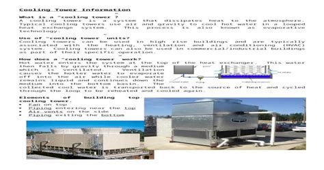 · Web Viewcooling Tower Information What Is A “cooling Tower” A Cooling Tower Is A System That