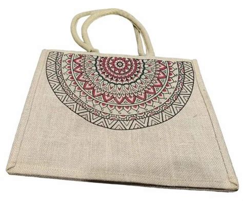 Light Brown Base Printed Jute Shopping Bag Weight Capacity Kg At