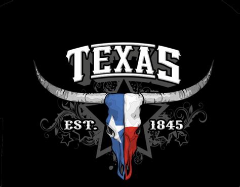 Texas Longhorn Flag T Shirt - Etsy