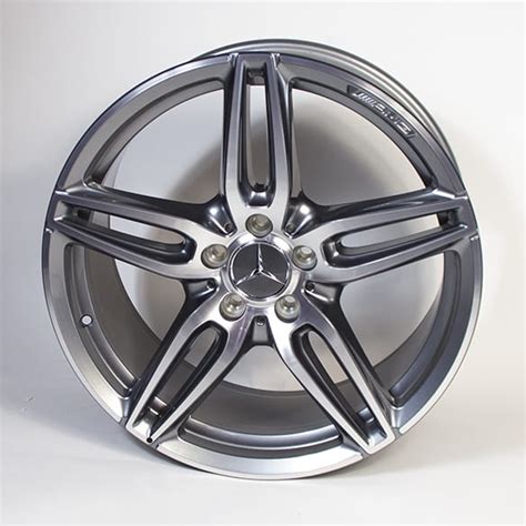 Amg Double Spoke Rim Set Inch Titanium Grey E Class W Genuine