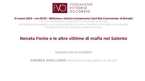 Renata Fonte E Le Altre Vittime Di Mafia Nel Salento Incontro Con