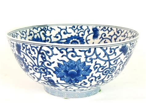 26cm Chinese Blue And White Porcelain Bowl Ceramics Chinese Oriental