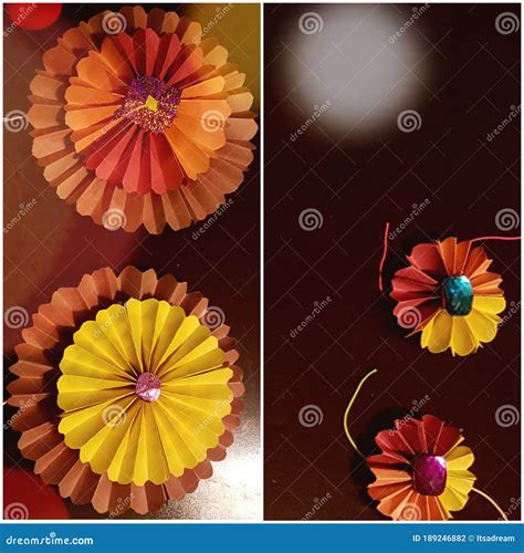 Paper Craft with Colorful Card Stock Stock Photo - Image of yellow ...