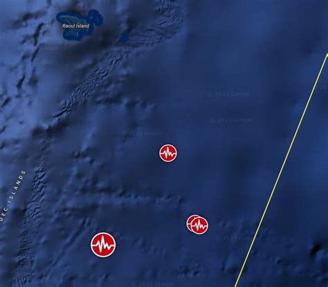 Very Strong M7 1 Earthquake Hits Kermadec Islands New Zealand The