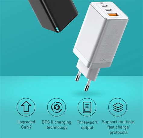 Baseus Gan Pro Quick Charger C U W With Fast Charging Cable Type C