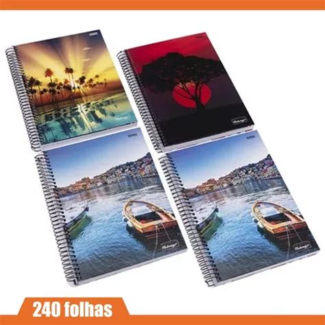 Juego De 4 Cuadernos Nature 200 Hojas Tapa Dura En Espiral MercadoLibre