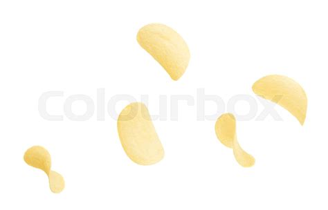 Potato Chip Isolated Stock Image Colourbox