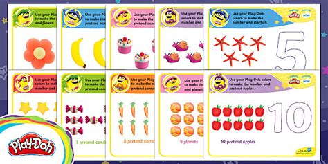 FREE! - Play-Doh 1-10 Make the Number and Objects Mats