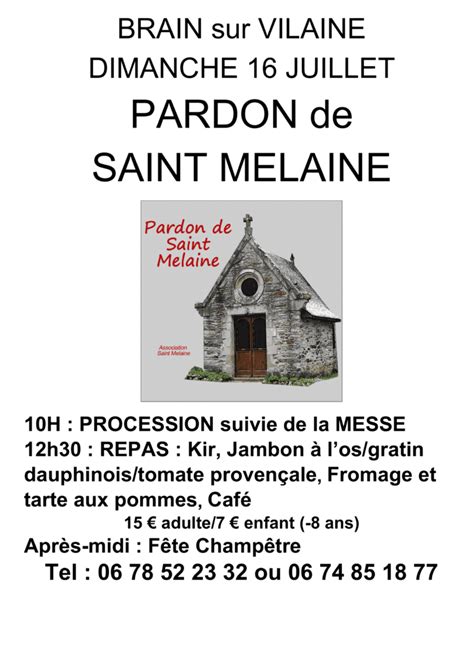 Paroisses St Conwo On Et St Melaine En Pays De Redon Pardon De St