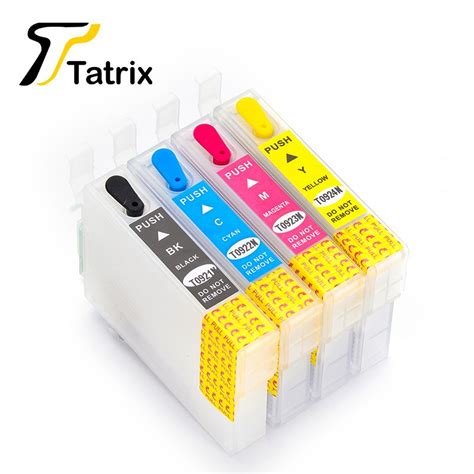 Compatible T0921 T0922 T0923 T0924 4PK BK C M Y Refillable Ink