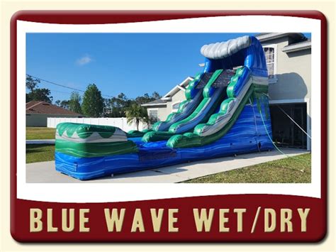 Blue Wave Water Slide W Pool Bounce Party Rentals