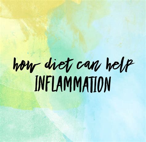 How diet can help inflammation.