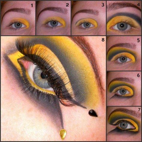 Maquillaje De Abeja 8 Exotic Makeup Colorful Eye Makeup Bee Makeup Makeup Art Queen Bee