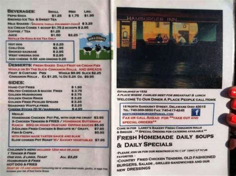 Hamburger Inn Menu in Delaware, OH | Order Delivery & Reviews