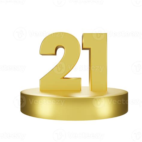 nombre 21 sur le dor podium 22285822 PNG