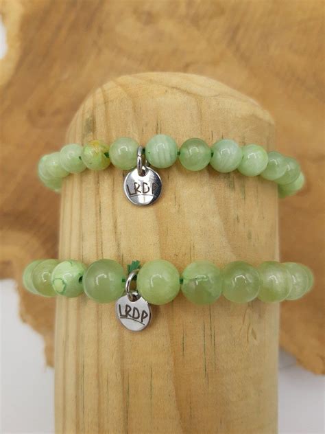 Bracelet En Calcite Verte Larondedespierres