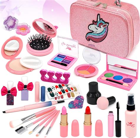 Amazon.com: Kids Washable Makeup kit for Girl - Little Girls Makeup Kit ...