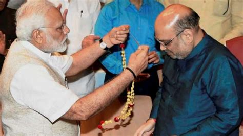 Pm Modi Lauds Amit Shah For His Service As Bjp Chief