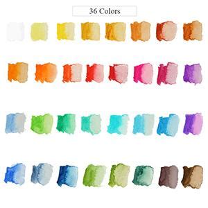 Lurico Set De Peinture Aquarelle Aquarelle Solide Couleurs Bo Te D